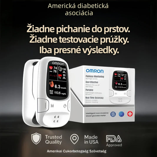 👩‍⚕️Odporúčanie lekárne丨Neinvazívny glukometer Omron™ 11 v 1 – Bez ihly, vojde sa do vrecka. 🎁K prvým 50 objednávkam dostanete zadarmo ružový náhrdelník❤️❤️